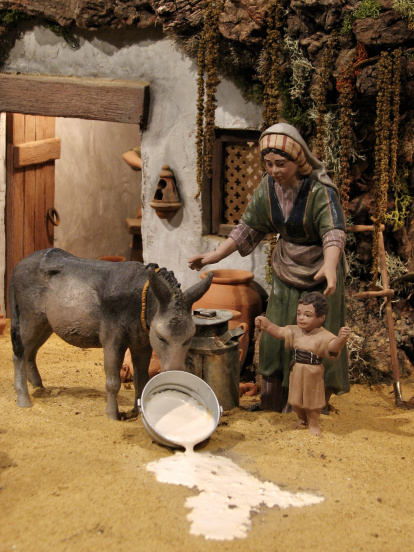 Escenas del Belén de la localidad de Renuncio, en la provincia de Burgos.