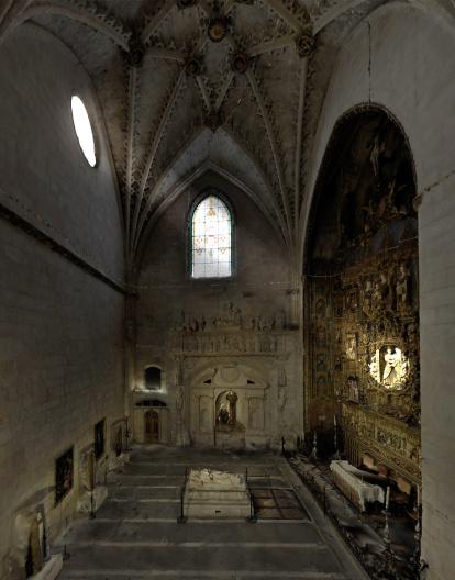 Reconstrucción del 'milagro de la luz' en el retablo de la capilla de la Concepción.