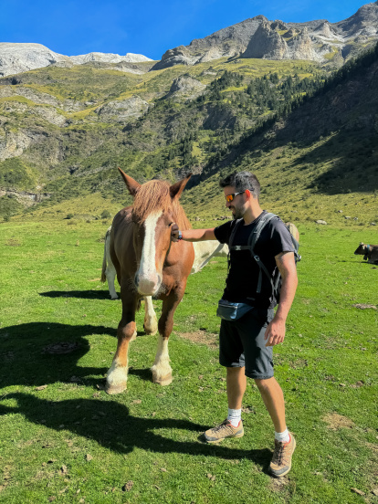 Casas con un caballo en una de sus rutas,