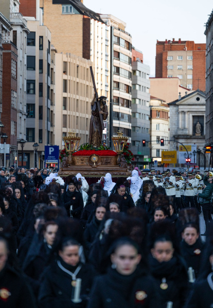 Instante de la procesión del Encuentro en Burgos.