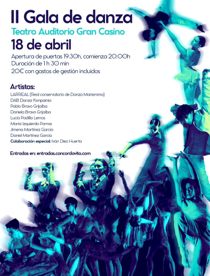 Cartel de la II Gala de Danza Concordovita en Salas de los Infantes. 