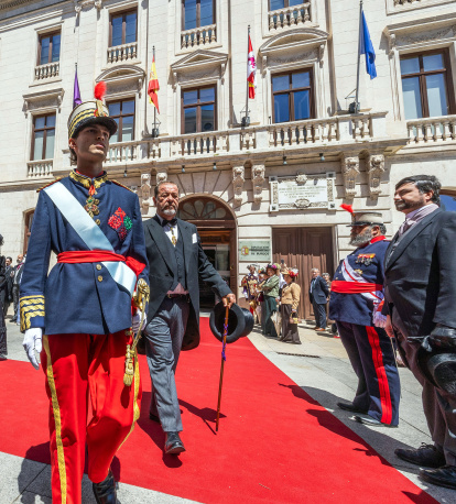 Recreación histórica de la visita de Alfonso XIII a Burgos con motivo del eclipse de 1905.