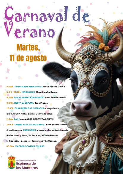 Imagen del cartel del carnaval de verano.