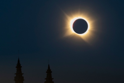 Instante del eclipse total de sol.