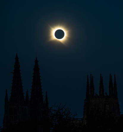 Instante del eclipse total de sol.