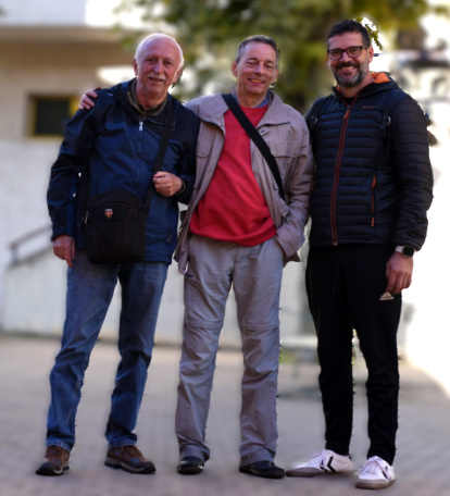 Parte del equipo investigador durante su estacia en Burgos: Gabriel Blanca, Pablo Barbadillo y Víctor Suárez-Santiago. El equipo se completa con Patricia Roca-Villanueva y María del Carmen Villegas-Aguilar. 