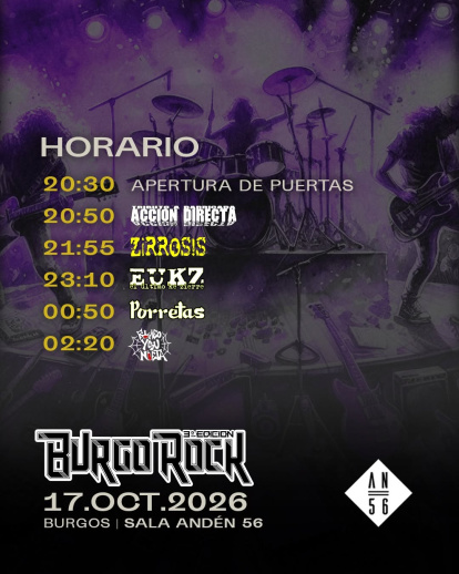 Horarios del BurgoRock.