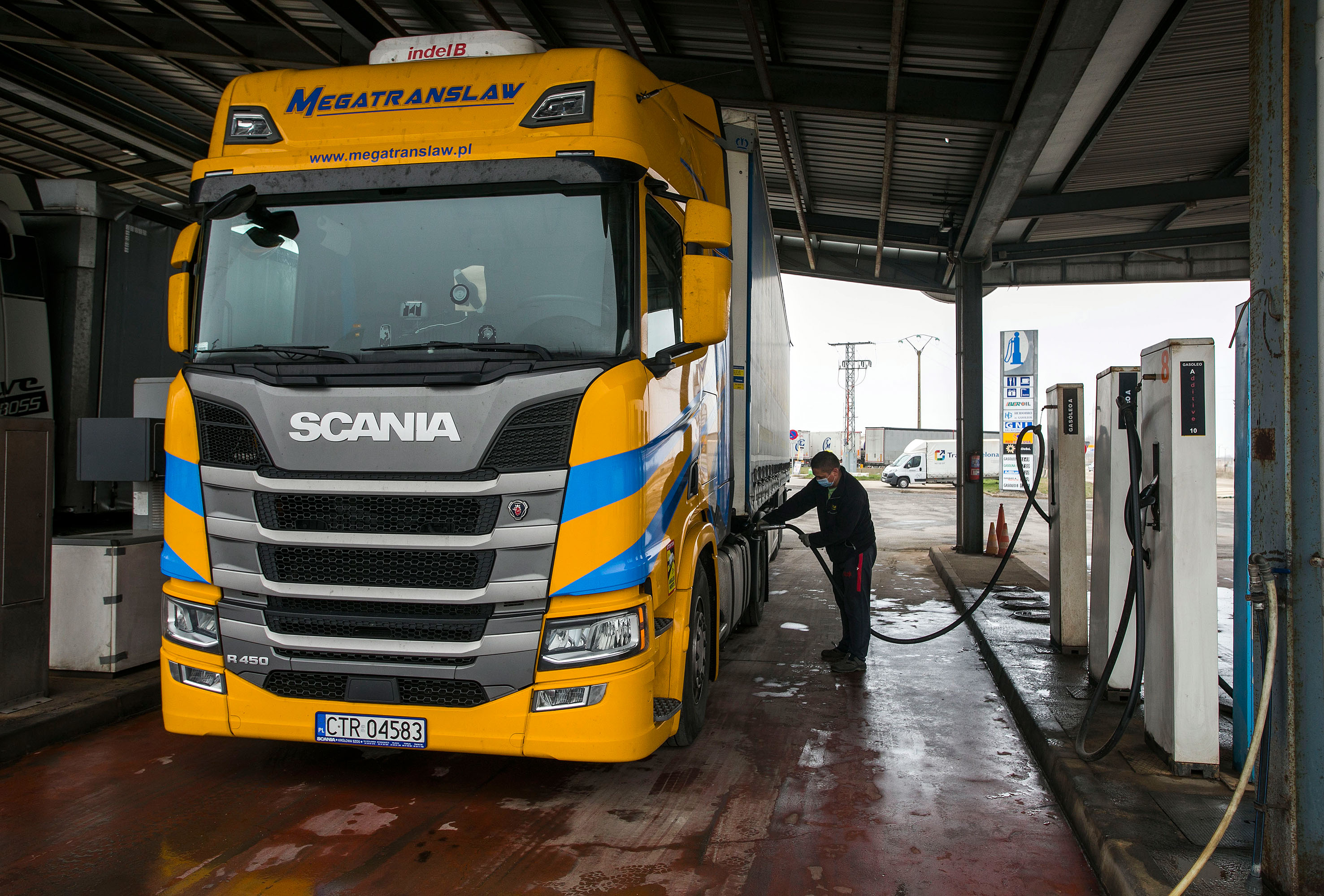 A Trucker Fills The Tank At A Petrol Station In Burgos.  Diesel Is The Fuel That Has Become More Expensive In The Last Year.  Tomas Alonso