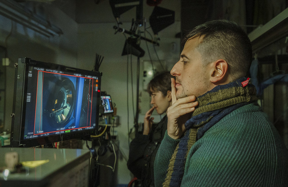 David Perez Sañudo, durante el rodaje del cortometraje 'Artesanía'.
